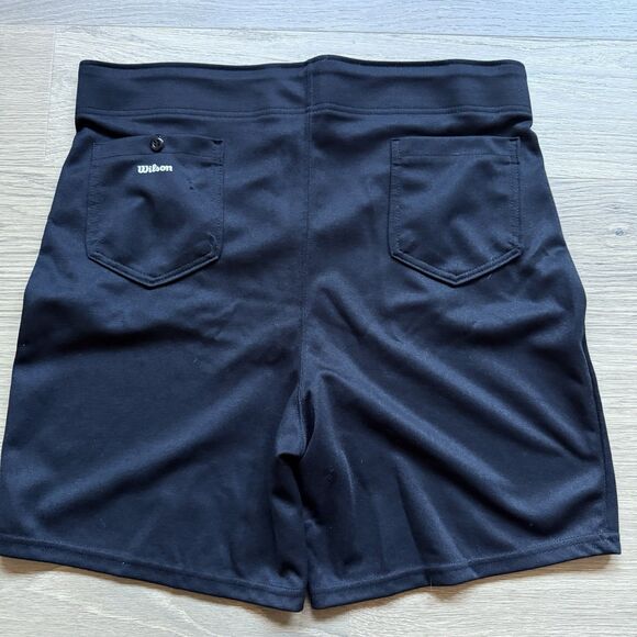 Vintage Wilson Shorts Men XL 70s 80s Football Coach Gym PE Black USA Costume - Picture 2 of 9